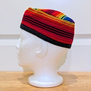 NWOT Beckwoman L 100% Cotton Handmade Reversible Smoking Cap